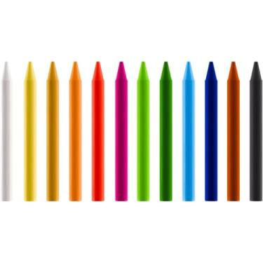 Imagem de Giz de Cera Branco Puro A Base da Sua Criatividade