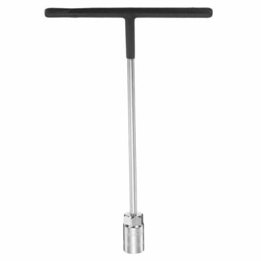 Imagem de HARFINGTON Chave de soquete em T 19 mm de aço de carbono métrico de 6 pontos hexagonais hexagonais em forma de T com alça antiderrapante para reparo de motocicleta, veículo, carro, bicicleta