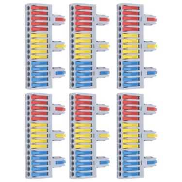Imagem de YWBL-WH Conector de Fio de Alavanca de 6 Unidades, Invólucro PA66 Plugue Compacto No Terminal Conector de Cabo de Fiação Rápida 3 Em 15 Saídas 250V 600V 32A, Com Recursos à Prova de