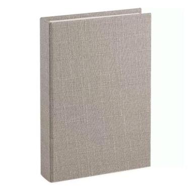 Imagem de Livro Caixa Decoração Com Revestimento Em Linho Cinza - Paramount