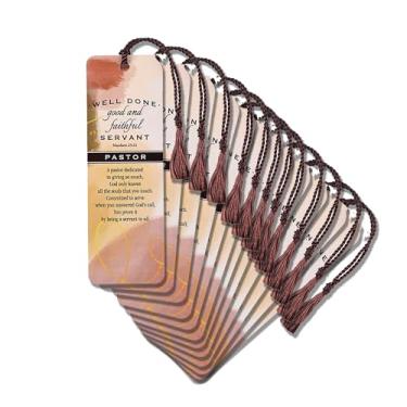 Imagem de Dicksons Marcador de livro cristão Pastor Appreciation para livros, estudo da Bíblia, diários de 5 x 15 cm, cartolina bem feita, pastor, pacote com 12