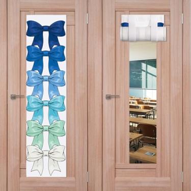 Imagem de Hahafelt 2 cortinas blackout com laço para sala de aula, 20 x 109 cm de espessura, capas de janela com bloqueio de luz de poliéster para janela de porta de sala de aula, escritório, varanda, cobertura