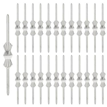 Imagem de Murtenze 300 peças de clipes de conectores de lustre - substituição de candelabro para fixação de peças de cristais (prata de 40 mm)