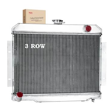 Imagem de Kaiakui Substituição de radiador de alumínio de 3 fileiras para Jeep CJ5 CJ6 CJ7 J10 1981-1985 Jeep Scrambler 1973 Jeep Commando 1974 Jeep J20 L6 V8
