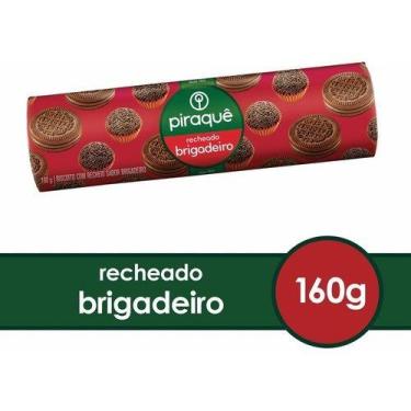 Imagem de Biscoito Piraquê Recheado Caixa com 30 Unidades, Brigadeiro