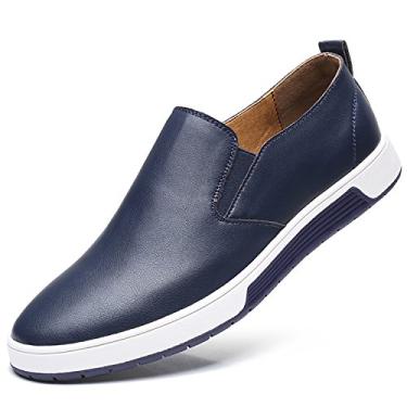 Imagem de XIPAI Tênis Masculino Casual Lofer Slip On Fashion, Azul, 8.5
