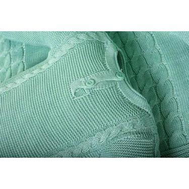 Imagem de Kit 2 Pçs Saída Maternidade Macacão M/L e Manta Trança Tricot Unissex 