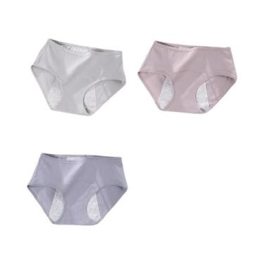Imagem de Calcinhas Menstruais De Algodão Para Mulheres Com Grande Fluxo 3PCS À 