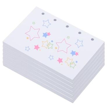 Imagem de PATIKIL Papel colorido de folhas soltas, 10,4 cm x 7,6 cm (A8), 300 folhas, 5 furos, 150 g/m², refil de papel para fichário em branco para escritório, anotações, planejador, diário, caderno, branco