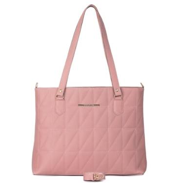 Imagem de Bolsa Feminina Sacola Alça Transversal de Ombro Tiracolo Qualidade Premium (Rosa)