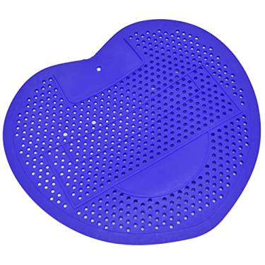 Imagem de GLOGLOW Tela de Mictório, Design Universal Anti-bloqueio à Prova de Respingos Em Forma de Coração Com Pequenos Orifícios Redondos, para Banheiros, Escritórios, Restaurantes, Locais (Azul)
