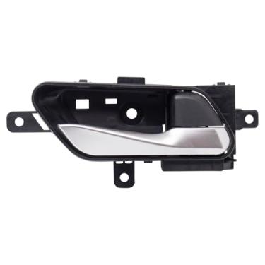 Imagem de TRQ Maçaneta interna prateada e preta NI1353161 compatível com Nissan Altima 2019-2025 Sentra 2020-2025