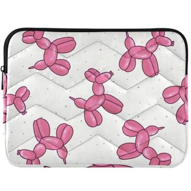 Imagem de Capa para notebook personalizada com balão rosa e animal para MacBook Air de 13 polegadas, universal, 13 a 14 polegadas, capa fofa para laptop