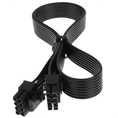 Imagem de lilila-ree Cabo de CPU para PSU EVGA, CPU 8 pinos macho para CPU 8 pinos (4 + 4 destacáveis) macho EPS-12V adaptador de alimentação para placa-mãe 25 polegadas (63 cm), preto