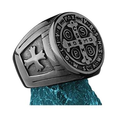 Imagem de Anel Amuleto De Fé Católica Cristã Em Aço Inoxidável Unissex, Joia De 