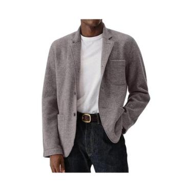 Imagem de Blazer Casual Slim Fit Masculino 2025 Moda Designer Sólida Streetwear 