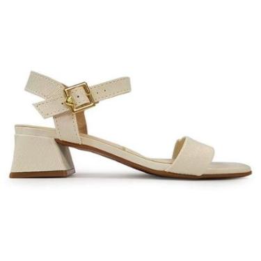 Imagem de Sandália Molekinha Salto Bloco Médio Infantil 2347 100-Feminino