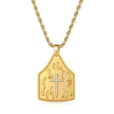 Imagem de Colar de cruz de pérola para mulheres, colar delicado de cruz de ouro e pérola, noiva, dama de honra, casamento, fé, joia cristã, presente, Large, Aço inoxidável, Sem Pedra Preciosa