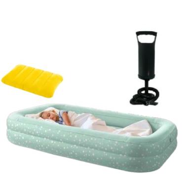 Imagem de KIT COLCHÃO INFLÁVEL JUVENIL + TRAVESSEIRO INFLÁVEL (Amarelo)