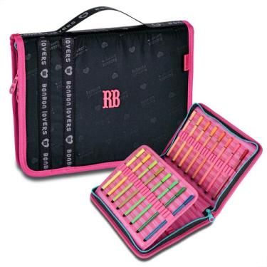 Imagem de Estojo Escolar Rebecca Bonbon Oficial Fichário 96 Lápis - Clio Style, 