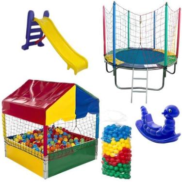 Imagem de Playground Completo Cama Elástica 1,83m  Piscina de Bolinhas 1,00m  50