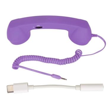 Imagem de Aparelho De Telefone Para Celular, Aparelho De Telefone Retrô Com Conector De 3,5 Mm Receptor De Telefone Celular Receptor Portátil De Fone De Ouvido Antigo Para Telefone Celular(Roxo)