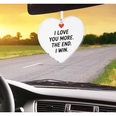 Imagem de Enfeites de Natal para pendurar em coração, enfeites de árvore de Natal feitos à mão, decoração de carro e casa - Presente de Natal, decoração de artesanato em acrílico, ideias de troca de presentes