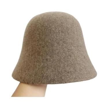 Imagem de Chapéu De Feltro Vintage Feminino Estilo Britânico Retro Panamá Em Lã 