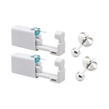 Imagem de Kit De Pistola De Perfuração De Orelha Descartável Com Brincos E Brinc