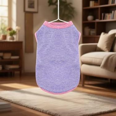 Imagem de Camisetas sem mangas para cães: Roupas para animais de estimação de poliéster iônico com absorção de umidade para cães ativos. Roxo GG