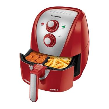 Imagem de MONDIAL Fritadeira Sem Óleo Air Fryer 4L, Vermelho/Inox, 1500W, 220V - AFD-40-RI
