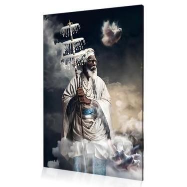 Imagem de Quadro Decoração Orixá Fé Criação Oxalá Opaxorô Canvas 60x40 - DC Expr