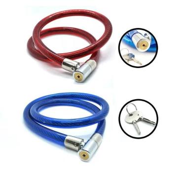 Imagem de Kit 5 Cadeado Tranca Moto Portão Bicicleta Reforçad 17Mm 1M