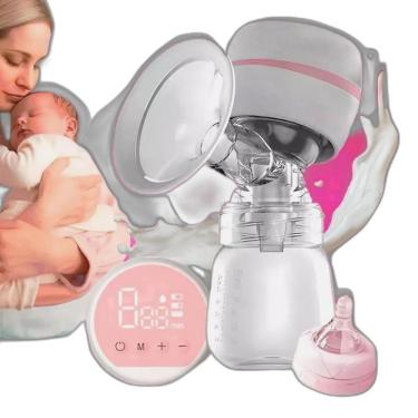 Imagem de Bomba Elétrica Tira Leite Materno Digital 180Ml Usb Sucção