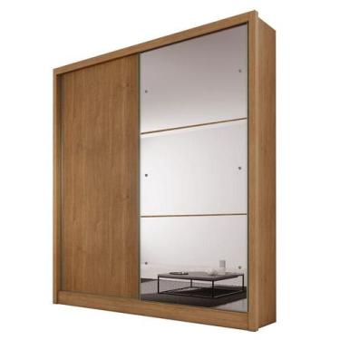 Imagem de Guarda Roupa Solteiro Dante 2 Portas Cumaru 23 com Espelho  Novo Horiz