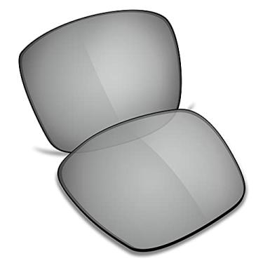 Imagem de TRUSHELL Lentes de reposição polarizadas para óculos de sol Oakley Kids Holbrook XS OJ9007 (ajuste juvenil) espelhado prateado - Polarizado