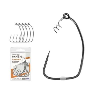 Imagem de Gancho Espiral De Mola 5 Peças Longo Com Anzol Farpado Em Aço Inoxidáv