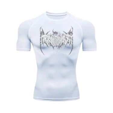 Imagem de Camiseta De Compressão Masculina De Secagem Rápida Y2K Para Fitness E 