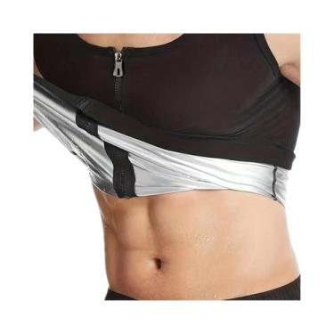 Imagem de Colete De Sauna Masculino Para Treino, Camiseta Modeladora De Cintura,