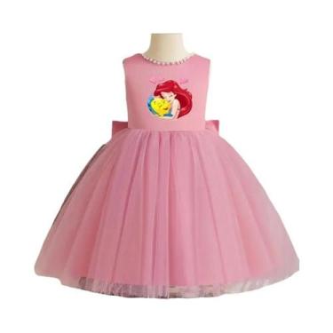 Imagem de Vestido De Tule Com Laço Para Meninas Princesas, Elegante Vestido De D