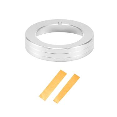 Imagem de Hihaha Anel de tampa do botão de controle de farol para Ford F150 2015-2020 / Acabamento interior do decalque/liga de alumínio elegante/1 peça tom prateado