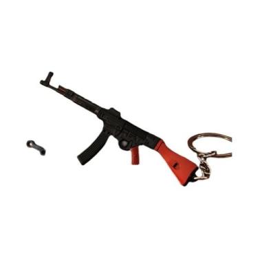 Imagem de Chaveiro Modelo Mini Arma STG44 9cm Pingente De Metal Porta-Chaves Pre