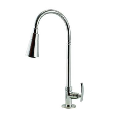 Imagem de Torneira Cozinha 1/4 de Volta Cromado Com 2 Jatos de Mesa e Bancada - 