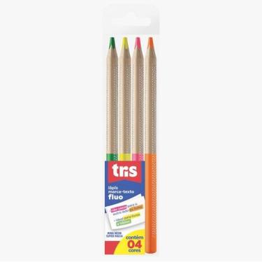 Imagem de Lápis Marca Texto Fluo c/4un - Tris