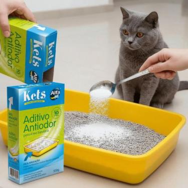 Imagem de Aditivo Anti Odor Kets para Gato - 500Gr Kets para Areia Sanitária Ban