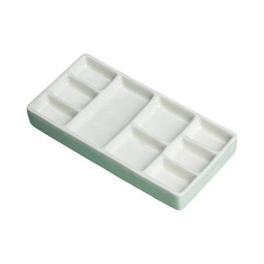 Imagem de Paleta Cerâmica Multi-Compartimentos Para Tintas Chinesas, Aquarela, Ó