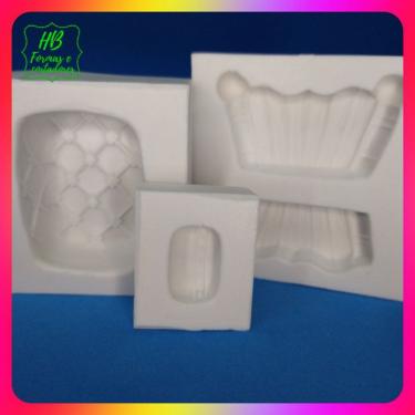 Imagem de Molde Silicone Branca de Neve Cama 3 Peças