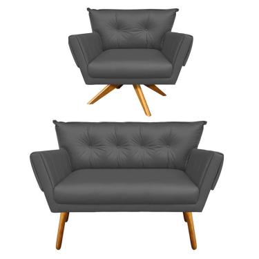 Imagem de Kit 01 Namoradeira e 01 Poltrona Giratória Anitta Corino