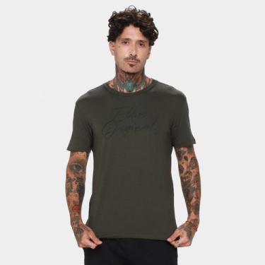 Imagem de Camiseta Ellus Casual Masculina, Verde escuro, G