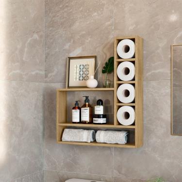 Imagem de Nicho Multiuso Para Papel Higiênico Decorativo Romenia Cinamomo